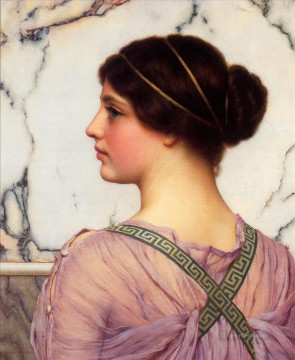  griega Pintura - Encantadora dama neoclásica griega John William Godward